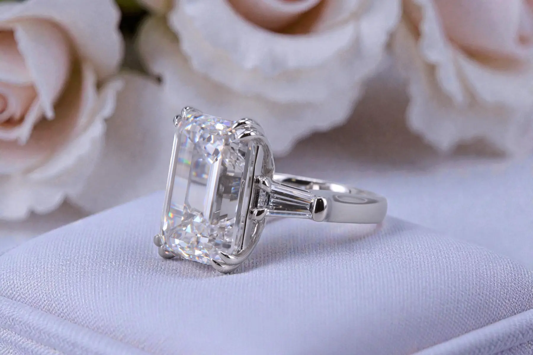 Lab-grown large diamond ring for Carmel Valley couples