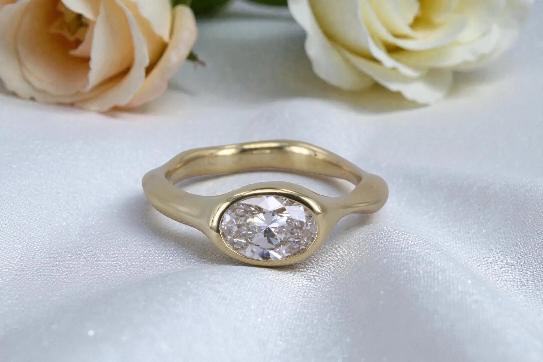 Non-traditional engagement ring for Carmel Valley couples