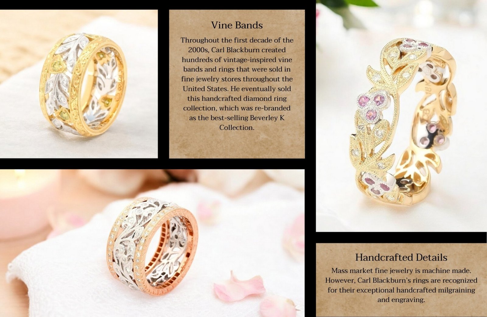 Nature Vine Wedding Rings